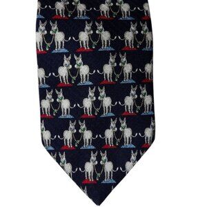 Men's Vintage Political Democrat Vote Tie Donkey Navy Blue Peterborough Row 1996
